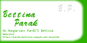 bettina parak business card